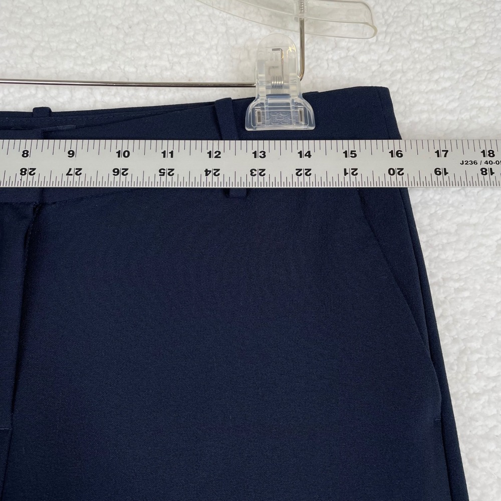 J.Crew Ruby Crop Pant Navy Blue Slim Straight Trousers 10P Petite Fair Trade - Picture 7 of 12